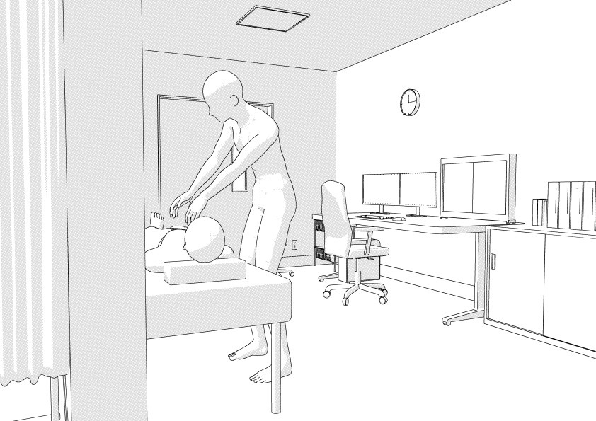 【3D】 病院の診察室 クリスタ用3D素材データcs3o
