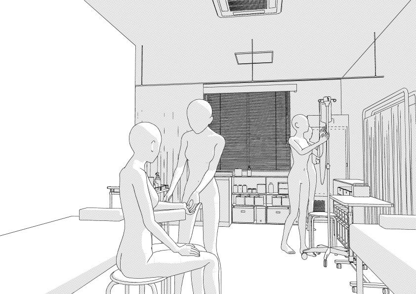 【3D】 病院の診察室 クリスタ用3D素材データcs3o