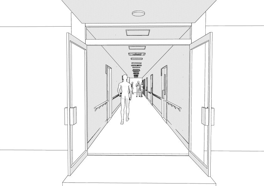 【3D】 病院の正面玄関・受付・事務室 クリスタ用3D素材データcs3o
