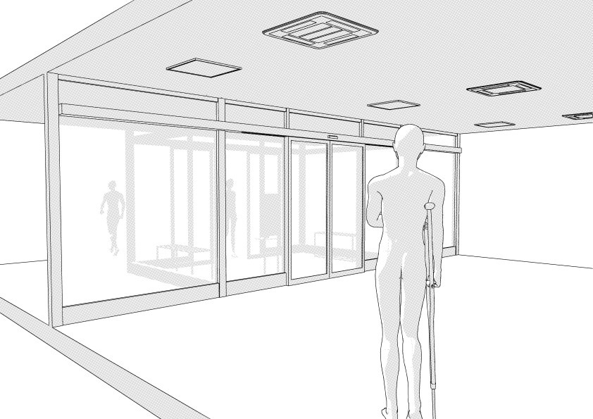 【3D】 病院の正面玄関 クリスタ用3D素材データcs3o