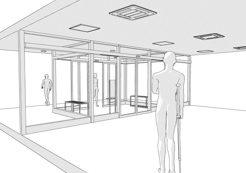 【3D】 病院の正面玄関 クリスタ用3D素材データcs3o