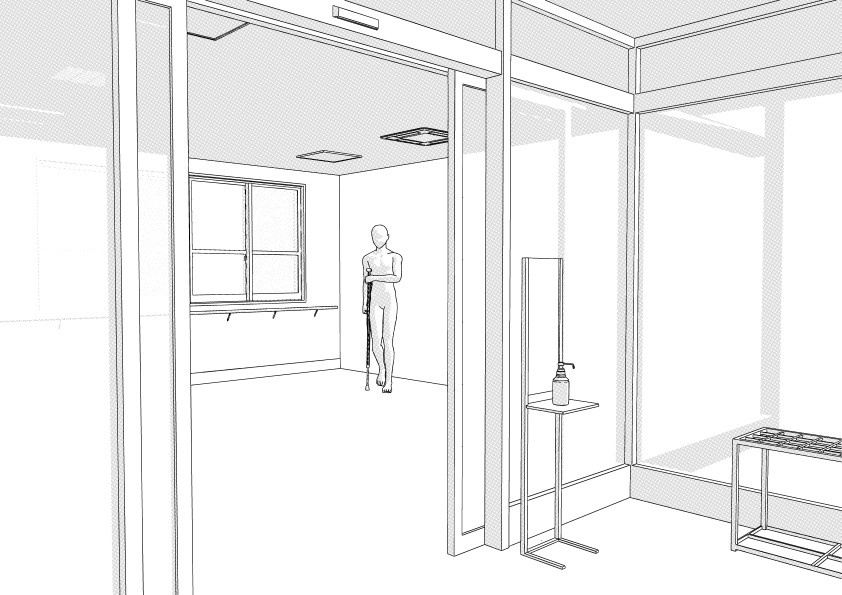 【3D】 病院の正面玄関 クリスタ用3D素材データcs3o