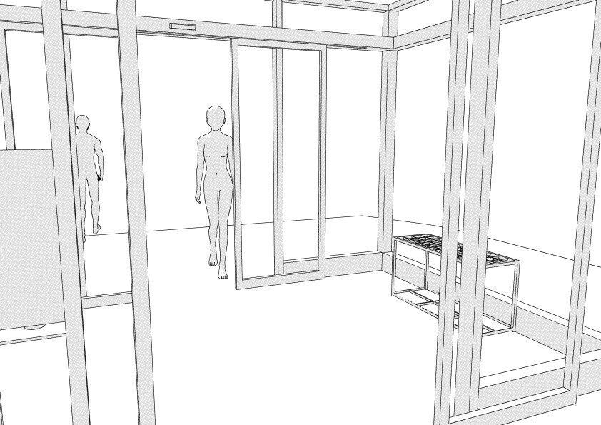 【3D】 病院の正面玄関 クリスタ用3D素材データcs3o