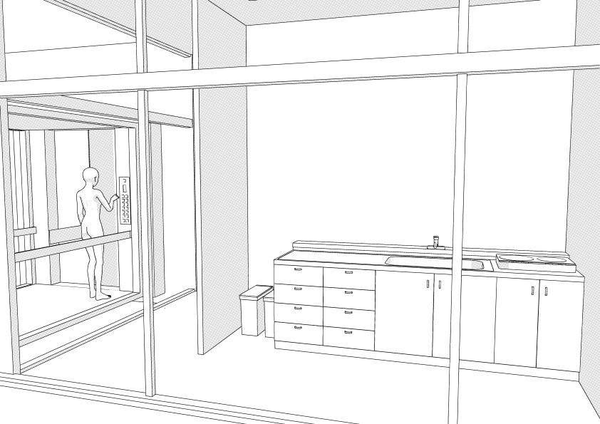【3D】 オフィス-エレベーターホール クリスタ用3D素材データcs3o