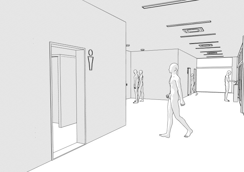 【3D】 オフィス-エレベーターホール クリスタ用3D素材データcs3o