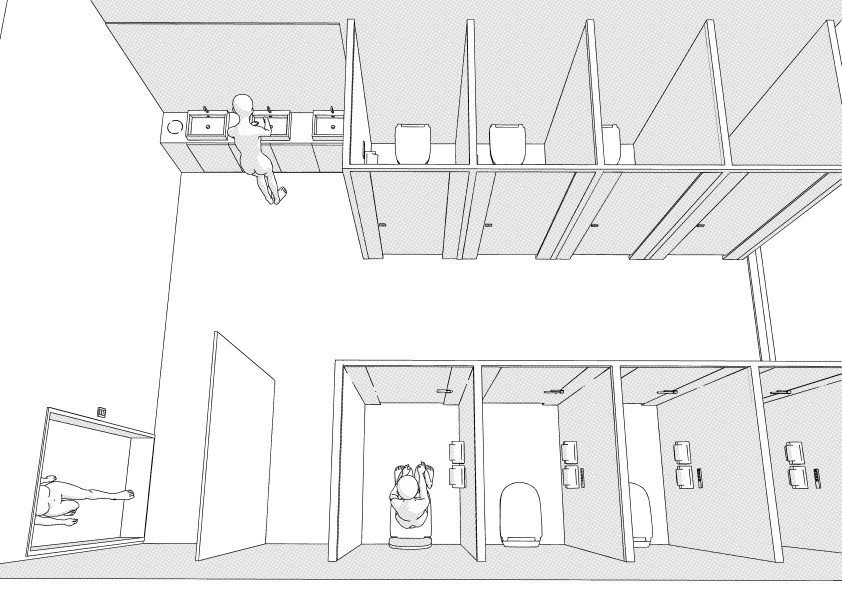 【3D】 オフィス-エレベーターホール クリスタ用3D素材データcs3o