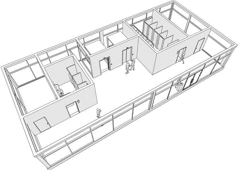 【3D】 オフィス-エレベーターホール クリスタ用3D素材データcs3o