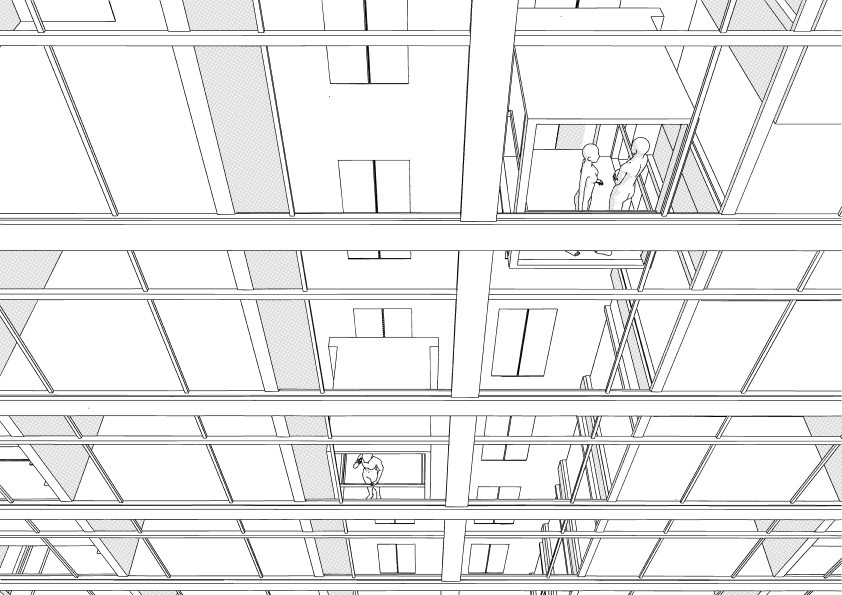 【3D】 オフィス-階数を選べる低層~高層ビル外観 クリスタ用3D素材データcs3o