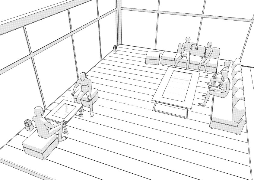 【3D】 オフィス-屋上テラス クリスタ用3D素材データcs3o