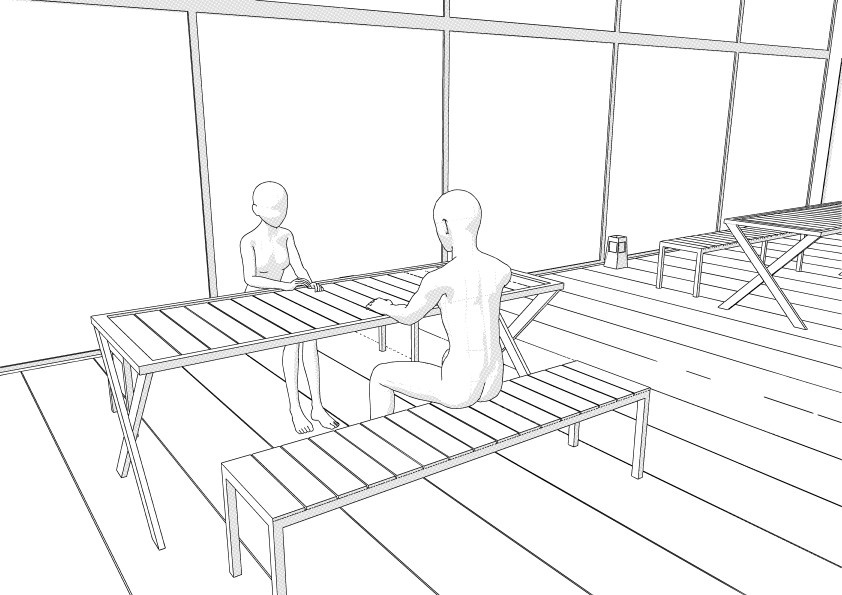 【3D】 オフィス-屋上テラス クリスタ用3D素材データcs3o