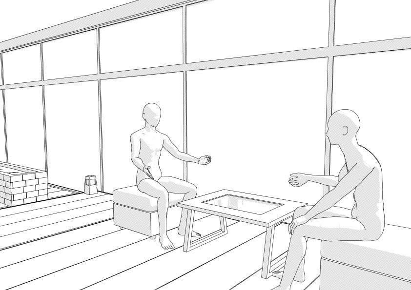 【3D】 オフィス-屋上テラス クリスタ用3D素材データcs3o