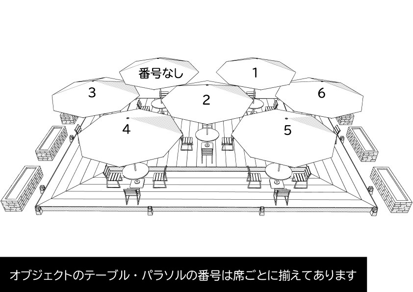 【3D】 オフィス-カフェのテラス席 クリスタ用3D素材データcs3o