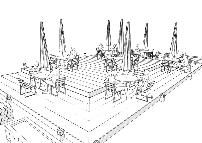 【3D】 オフィス-カフェのテラス席 クリスタ用3D素材データcs3o