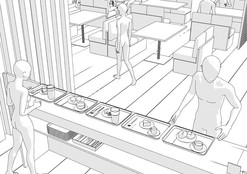 【3D】 オフィス-カフェ・ベーカリー・コーヒーショップ クリスタ用3D素材データcs3o