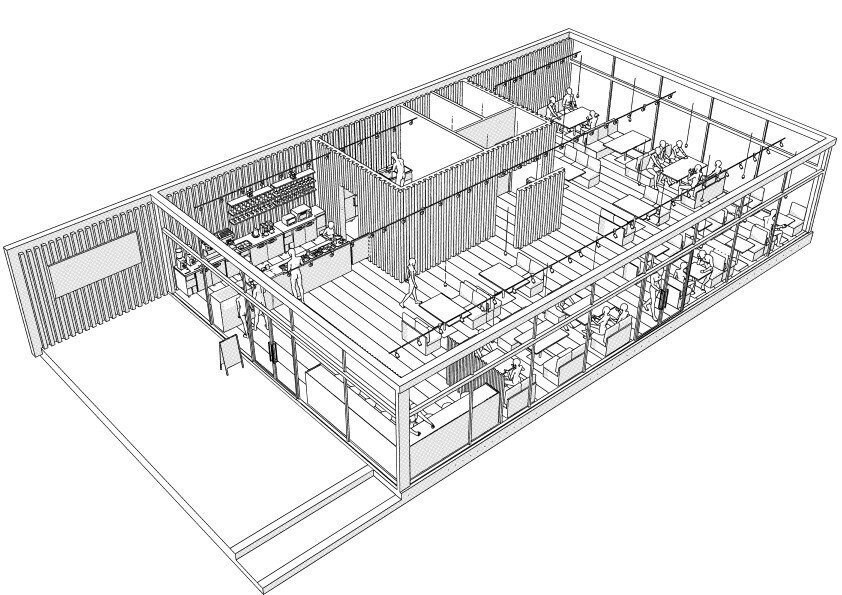 【3D】 オフィス-カフェ・ベーカリー・コーヒーショップ クリスタ用3D素材データcs3o