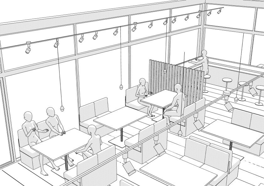 【3D】 オフィス-カフェ・ベーカリー・コーヒーショップ クリスタ用3D素材データcs3o