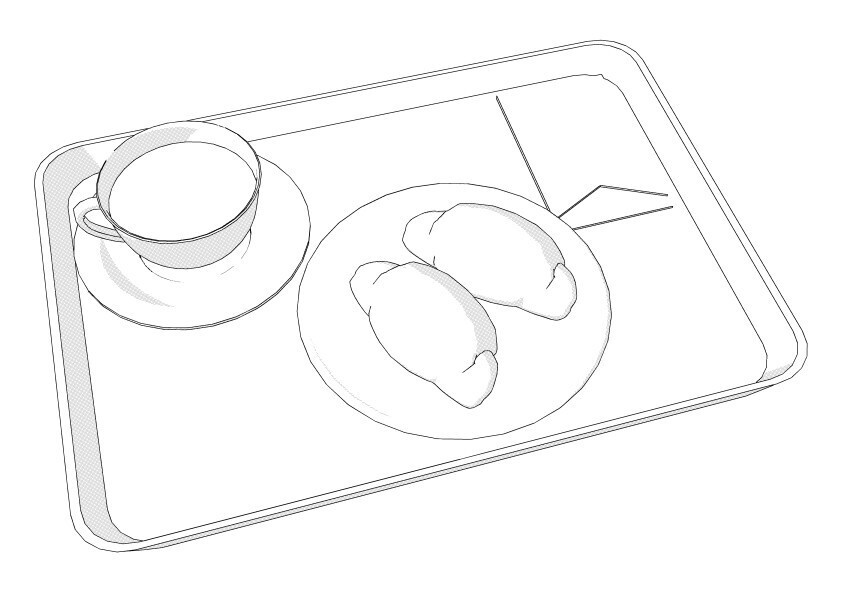 【3D】 オフィス-カフェのメニューセット5種 クリスタ用3D素材データcs3o