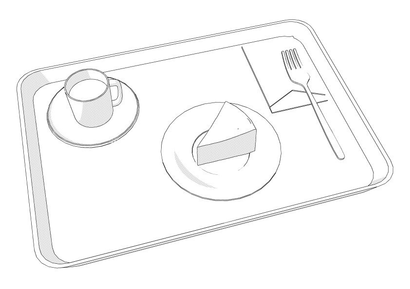 【3D】 オフィス-カフェのメニューセット5種 クリスタ用3D素材データcs3o