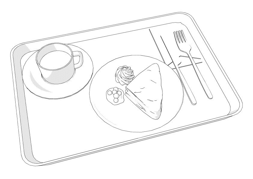 【3D】 オフィス-カフェのメニューセット5種 クリスタ用3D素材データcs3o