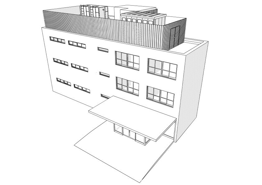 【3D】 病院の屋上と外観 クリスタ用3D素材データcs3o