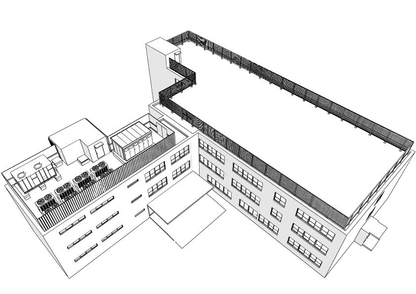 【3D】 病院の屋上と外観 クリスタ用3D素材データcs3o