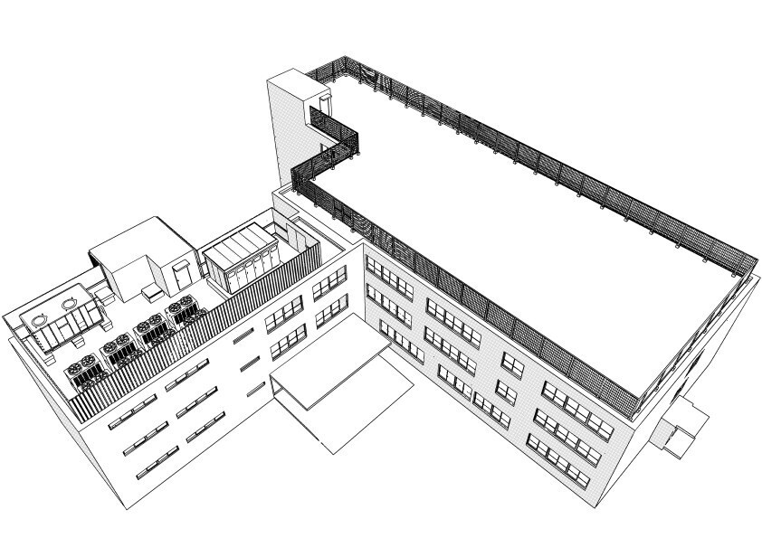 【3D】 病院の屋上と外観 クリスタ用3D素材データcs3o