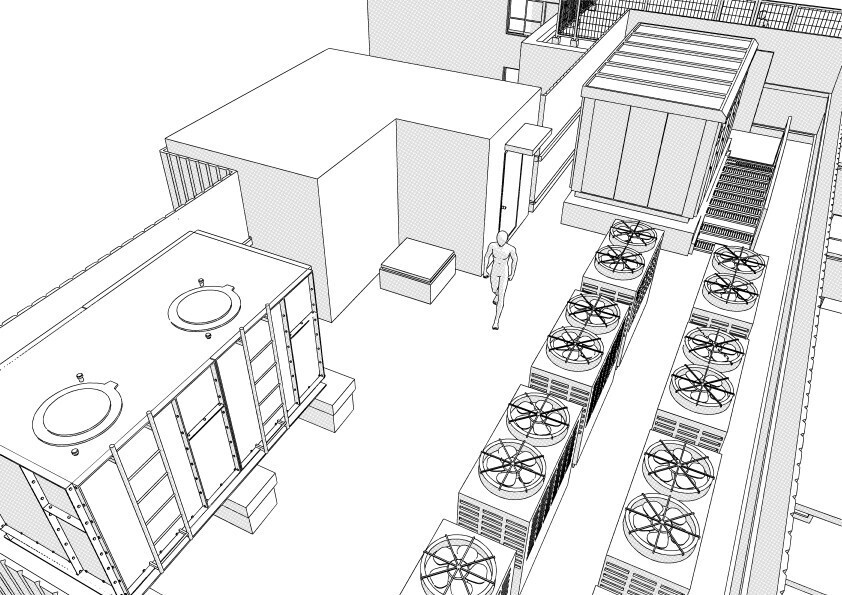 【3D】 病院の屋上と外観 クリスタ用3D素材データcs3o