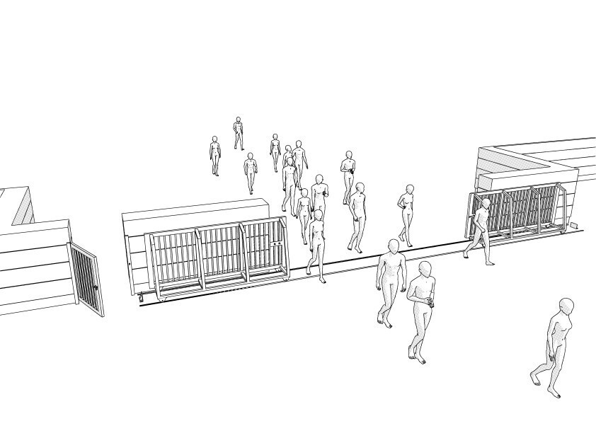【3D】 学校の校門と正面玄関 クリスタ用3D素材データcs3o