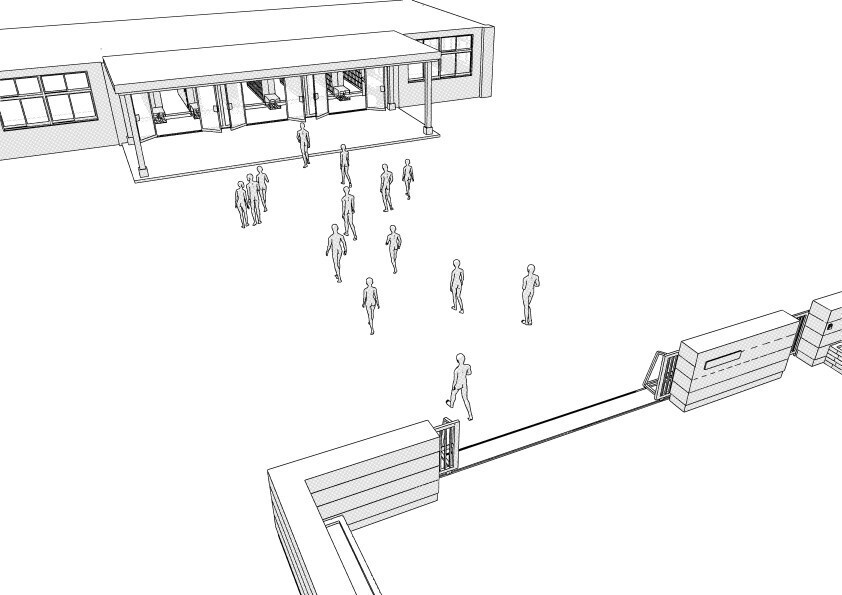【3D】 学校の校門と正面玄関 クリスタ用3D素材データcs3o