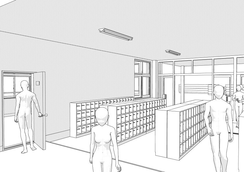 【3D】 学校の校門と正面玄関 クリスタ用3D素材データcs3o