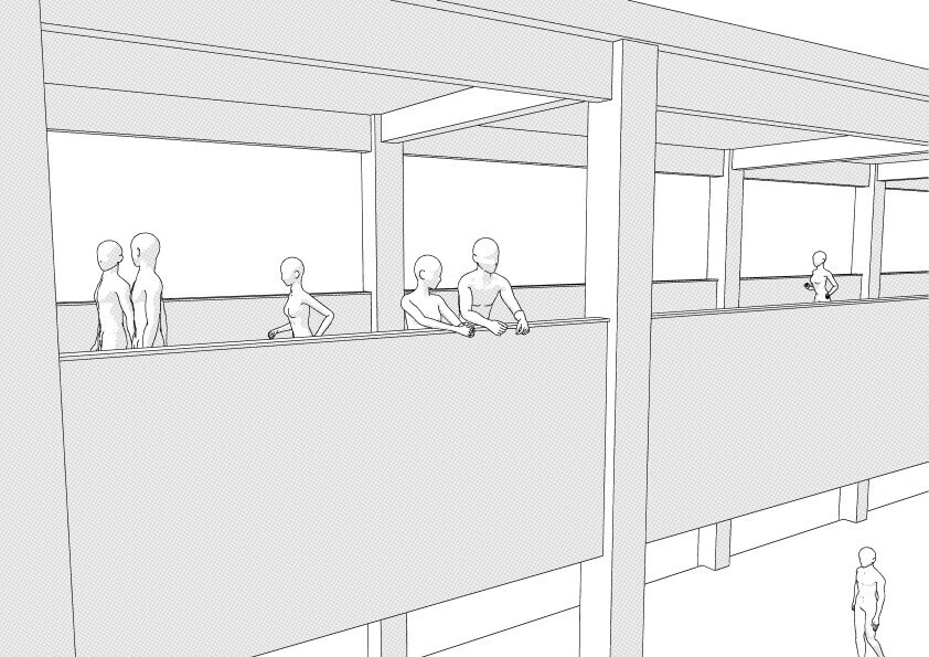 【3D】 学校の渡り廊下 クリスタ用3D素材データcs3o