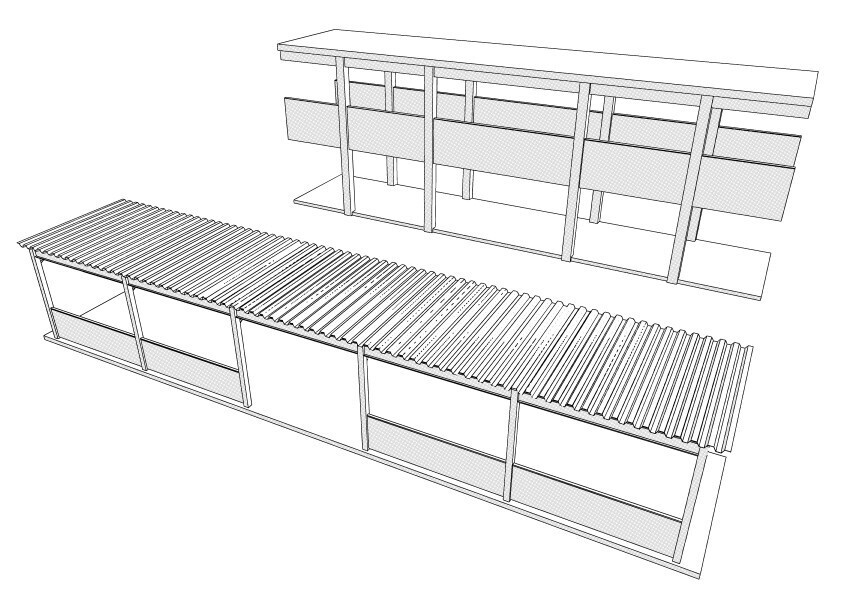 【3D】 学校の渡り廊下 クリスタ用3D素材データcs3o