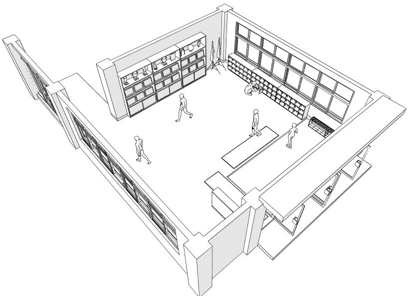 【3D】 学校の職員玄関 クリスタ用3D素材データcs3o