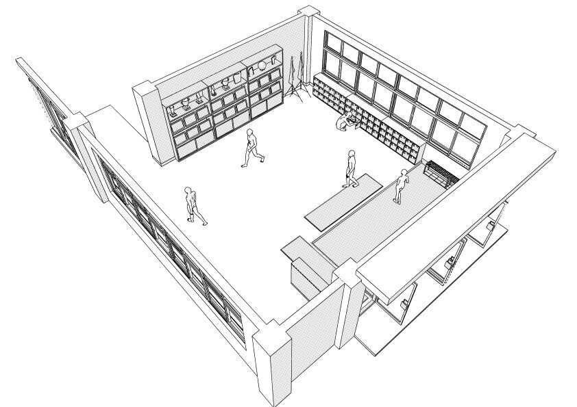 【3D】 学校の職員玄関 クリスタ用3D素材データcs3o