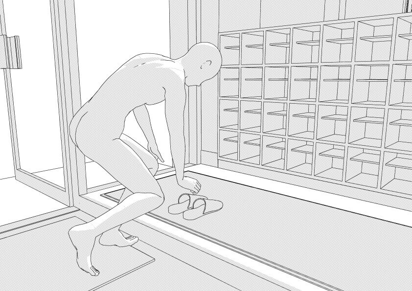 【3D】 学校の職員玄関 クリスタ用3D素材データcs3o