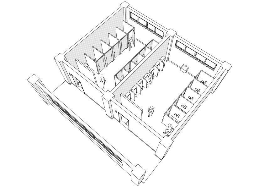 【3D】 学校のトイレ(男子と女子) クリスタ用3D素材データcs3o