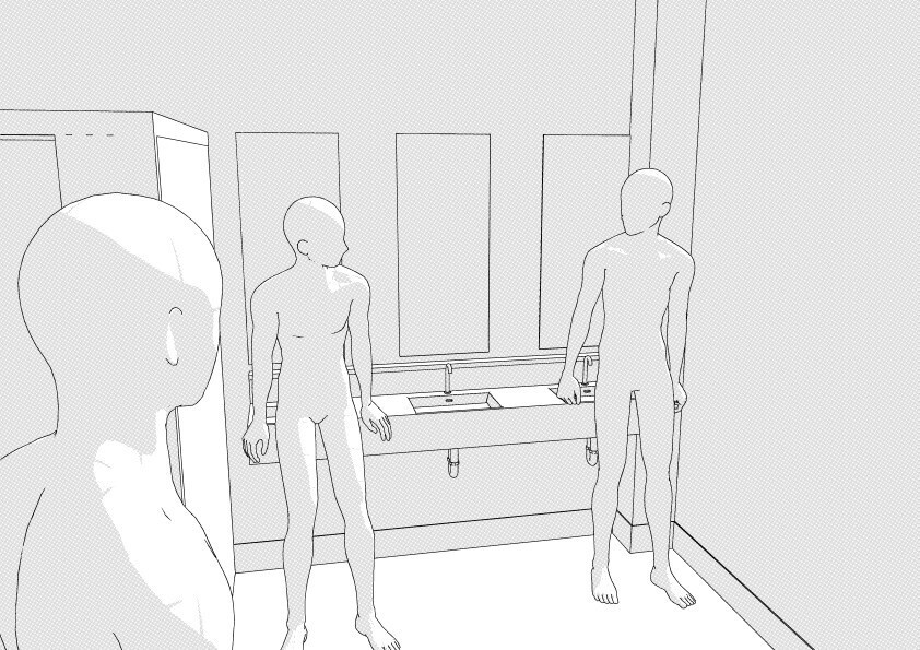 【3D】 学校のトイレ(男子と女子) クリスタ用3D素材データcs3o