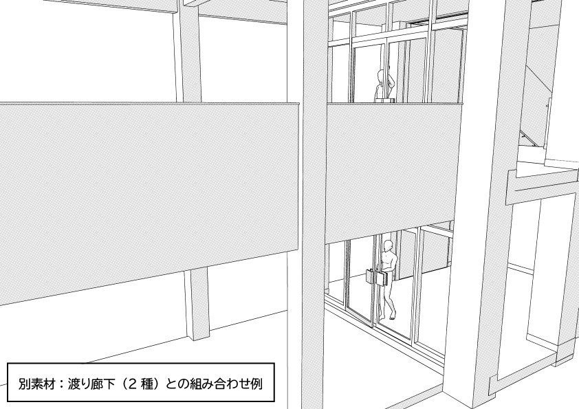 【3D】 学校の階段 クリスタ用3D素材データcs3o