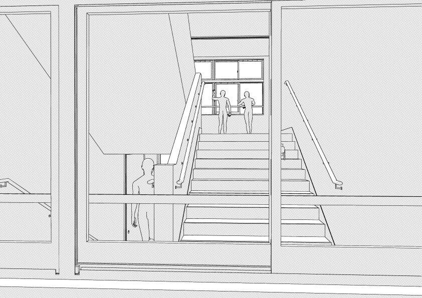 【3D】 学校の階段 クリスタ用3D素材データcs3o