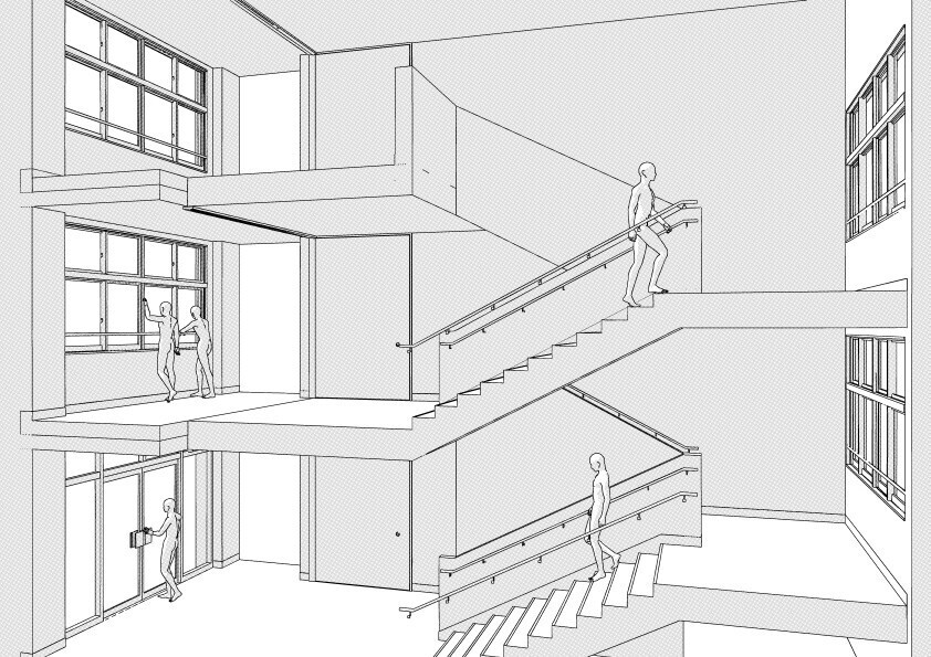 【3D】 学校の階段 クリスタ用3D素材データcs3o