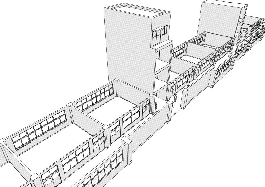 【3D】 学校の廊下と空教室 クリスタ用3D素材データcs3o