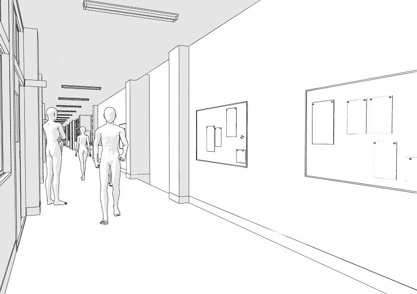 【3D】 学校の廊下と空教室 クリスタ用3D素材データcs3o