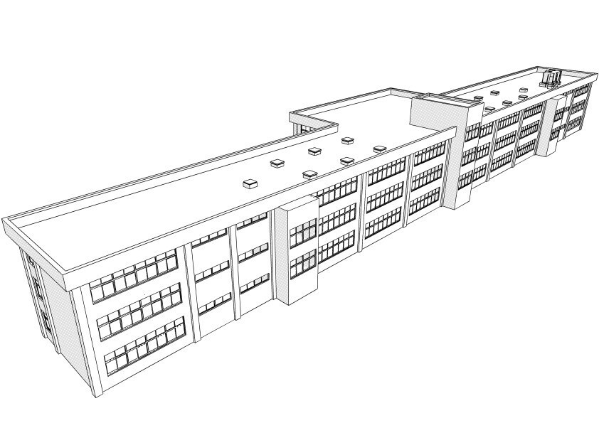 【3D】 学校の校舎 クリスタ用3D素材データcs3o