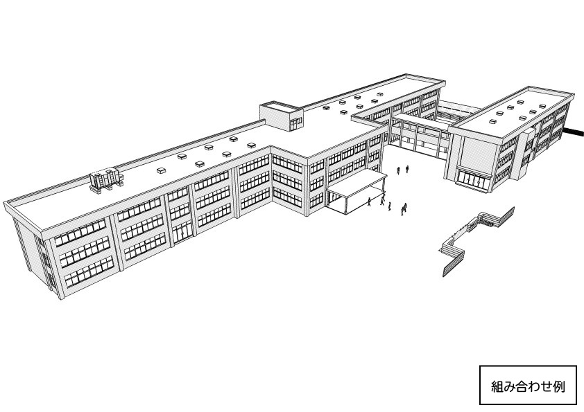 【3D】 学校の校舎セット クリスタ用3D素材データcs3o
