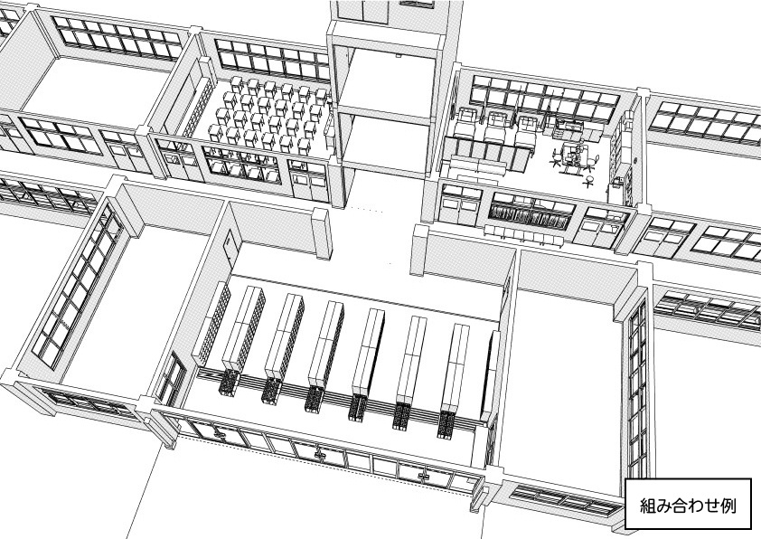 【3D】 学校の教室セット クリスタ用3D素材データcs3o