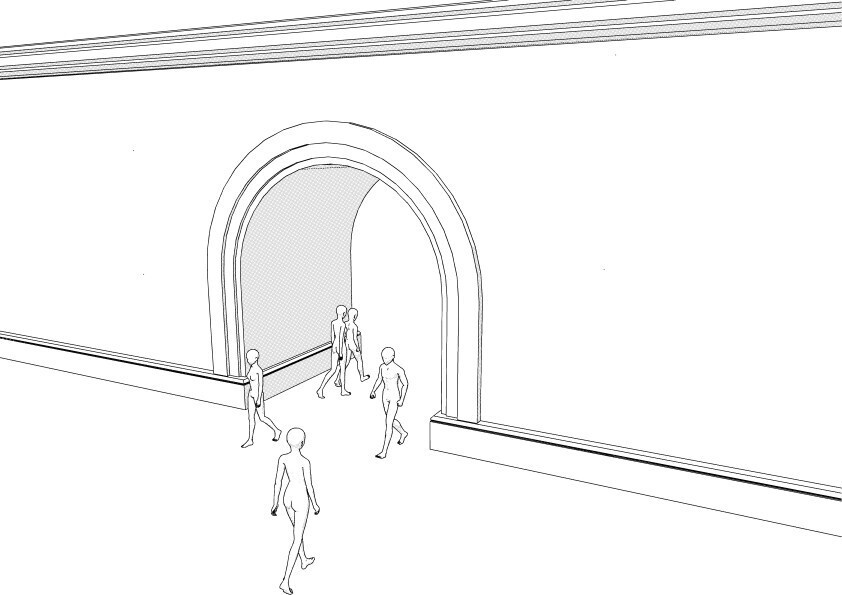 【3D】 アーチ門壁2 クリスタ用3D素材データcs3o