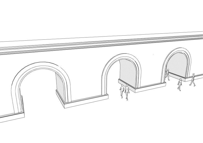 【3D】 アーチ門壁2 クリスタ用3D素材データcs3o