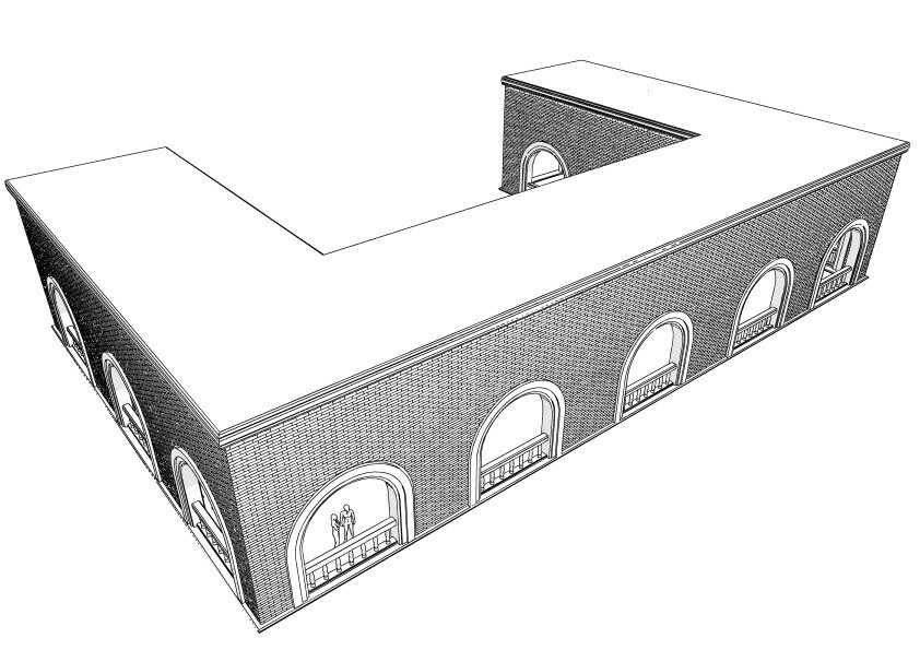 【3D】 アーチ回廊2 クリスタ用3D素材データcs3o