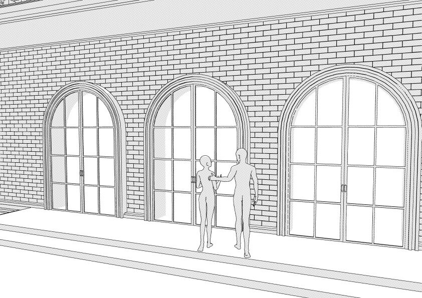 【3D】 洋風のバルコニー(3連) クリスタ用3D素材データcs3o
