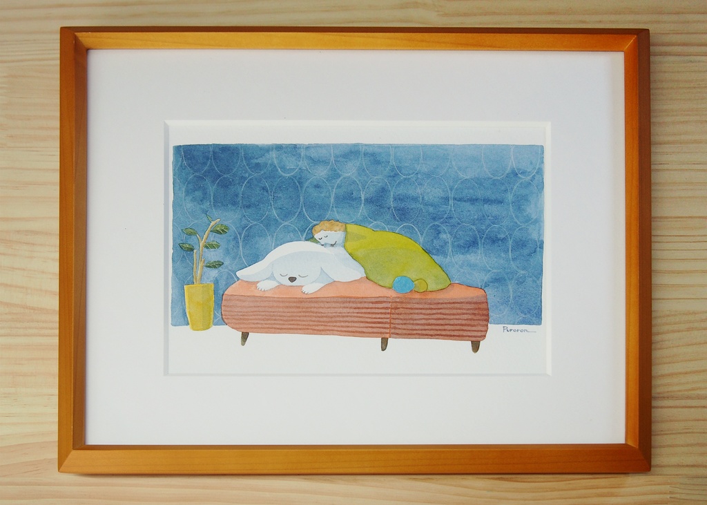 原画「ブランケットをかぶって」